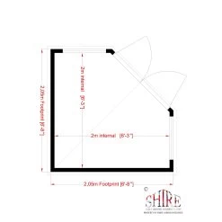 Shire Hampton 7x7 Toughened Glass Pent Shiplap Wooden Summer House - Base Not Included -Gardens and Outdoor Stores shire hampton 7x7 toughened glass pent shiplap wooden summer house base not included5019804111121 02t