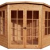Shire Hampton 8x8 Glass Pent Shiplap Wooden Summer House - Base Not Included -Gardens and Outdoor Stores shire hampton 8x8 glass pent shiplap wooden summer house base not included5019804889839 02c