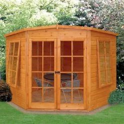 Shire Hampton 8x8 Glass Pent Shiplap Wooden Summer House - Base Not Included -Gardens and Outdoor Stores shire hampton 8x8 glass pent shiplap wooden summer house base not included5019804889839 02i bq