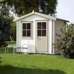 Shire Hartley 8x6 Glass Apex Tongue & Groove Wooden Cabin - Base Not Included