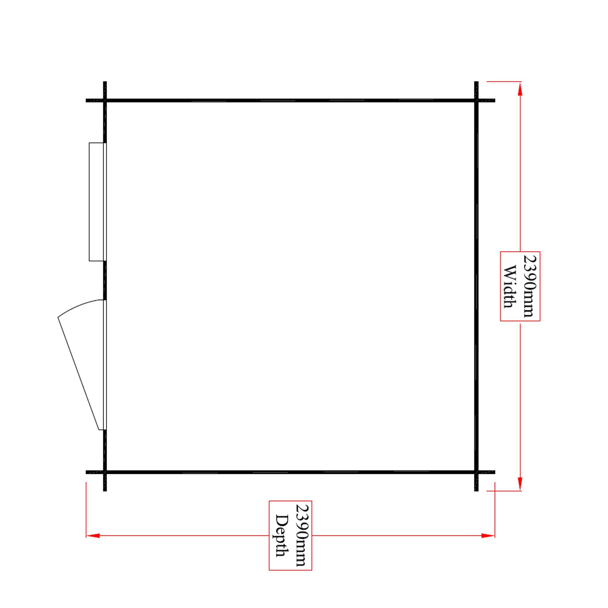 Shire Hartley 8x8 Apex Tongue & Groove Wooden Cabin (Base Included) 11 Shire Hartley 8x8 Apex Tongue & Groove Wooden Cabin (Base Included) - Image 9