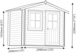 Shire Hartley 8x8 Apex Tongue & Groove Wooden Cabin -Gardens and Outdoor Stores shire hartley 8x8 apex tongue groove wooden cabin5019804812196 03t