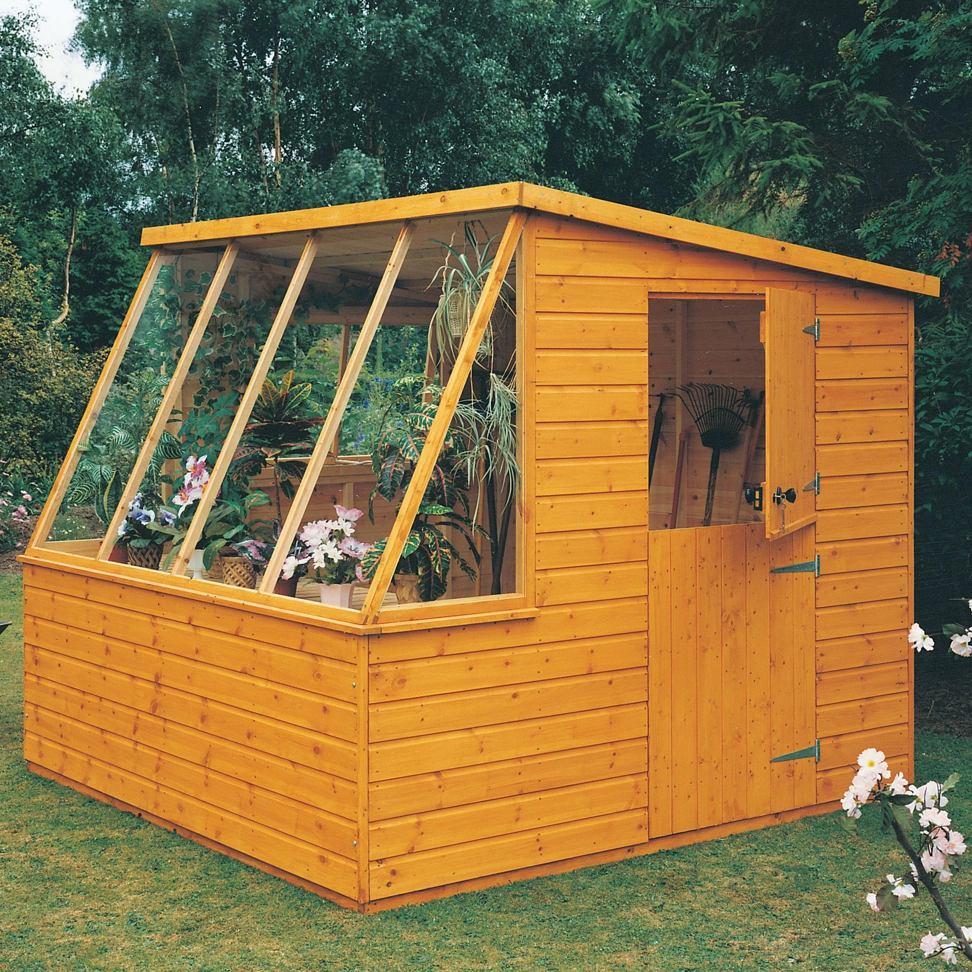 Shire Iceni 8x6 Ft Pent Shiplap Wooden Shed With Floor - Assembly Service Included 3 Shire Iceni 8x6 Ft Pent Shiplap Wooden Shed With Floor - Assembly Service Included