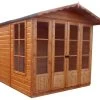 Shire Kensington 7x7 Glass Apex Shiplap Wooden Summer House - Base Included -Gardens and Outdoor Stores shire kensington 7x7 glass apex shiplap wooden summer house base included5019804198504 03c bq