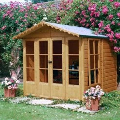 Shire Kensington 7x7 Glass Apex Shiplap Wooden Summer House - Base Not Included -Gardens and Outdoor Stores shire kensington 7x7 glass apex shiplap wooden summer house base not included5019804198788 01i bq