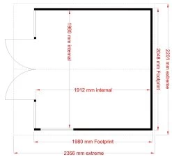 Shire Kensington 7x7 Glass Apex Shiplap Wooden Summer House - Base Not Included -Gardens and Outdoor Stores shire kensington 7x7 glass apex shiplap wooden summer house base not included5019804198788 02t