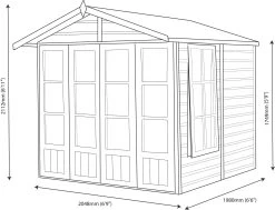 Shire Kensington 7x7 Glass Apex Shiplap Wooden Summer House - Base Not Included -Gardens and Outdoor Stores shire kensington 7x7 glass apex shiplap wooden summer house base not included5019804198788 03t