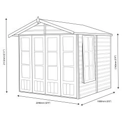 Shire Kensington 7x7 Toughened Glass Apex Shiplap Wooden Summer House - Base Included 13 Shire Kensington 7x7 Toughened Glass Apex Shiplap Wooden Summer House - Base Included -Gardens and Outdoor Stores shire kensington 7x7 toughened glass apex shiplap wooden summer house base included5019804111190 03t