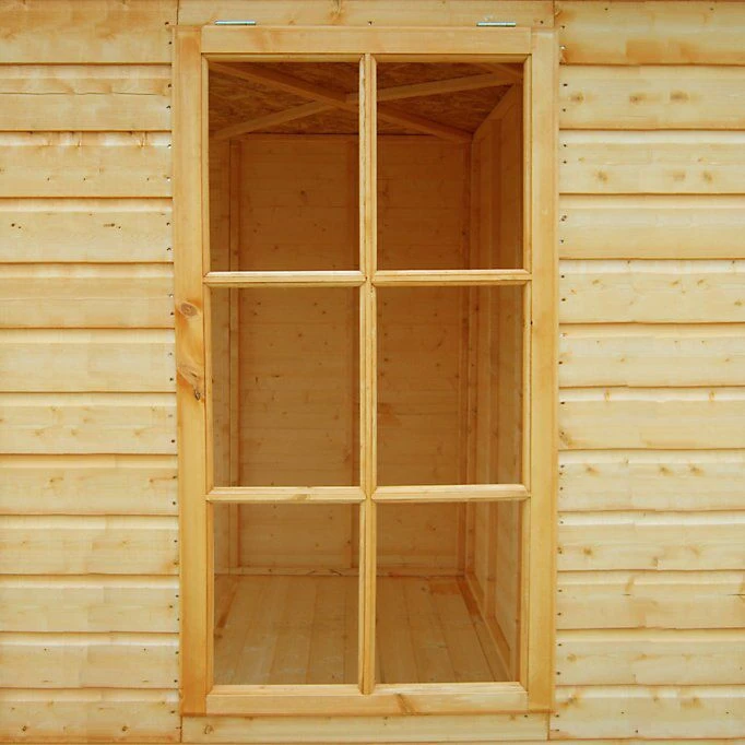 Shire Kensington 7x7 Toughened Glass Apex Shiplap Wooden Summer House - Base Included 5 Shire Kensington 7x7 Toughened Glass Apex Shiplap Wooden Summer House - Base Included - Image 3