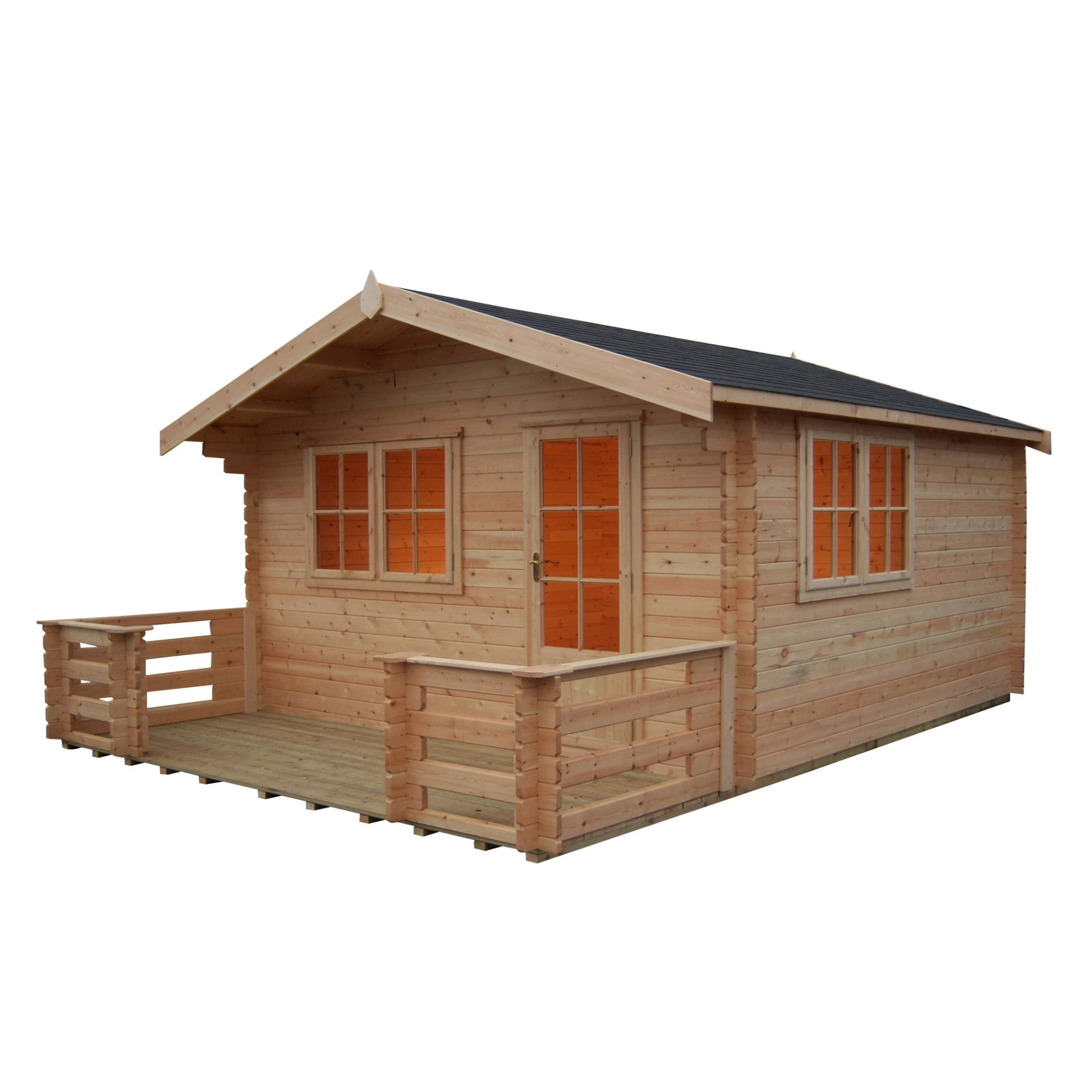 Shire Kinver 14x14 Apex Tongue & Groove Wooden Cabin - Base Not Included 3 Shire Kinver 14x14 Apex Tongue & Groove Wooden Cabin - Base Not Included