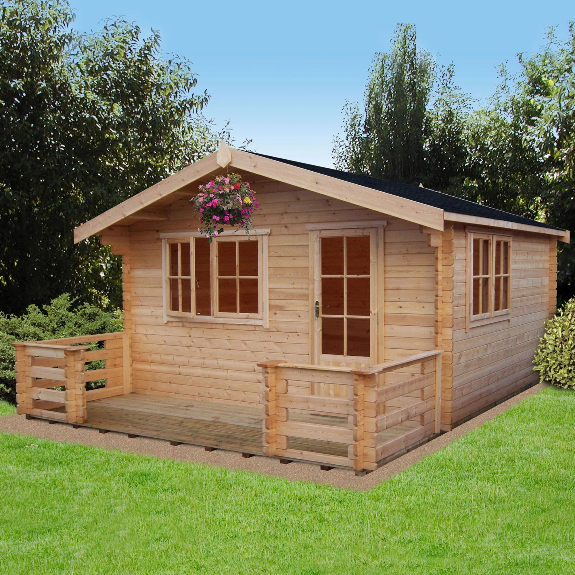 Shire Kinver 14x14 Apex Tongue & Groove Wooden Cabin - Base Not Included 5 Shire Kinver 14x14 Apex Tongue & Groove Wooden Cabin - Base Not Included - Image 3