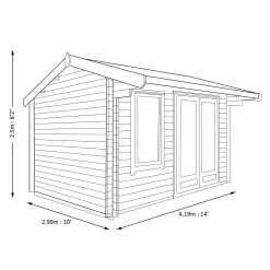 Shire Marlborough 10x14 Toughened Glass Apex Tongue & Groove Wooden Cabin - Base Not Included -Gardens and Outdoor Stores shire marlborough 10x14 toughened glass apex tongue groove wooden cabin base not included5019804112401 03t