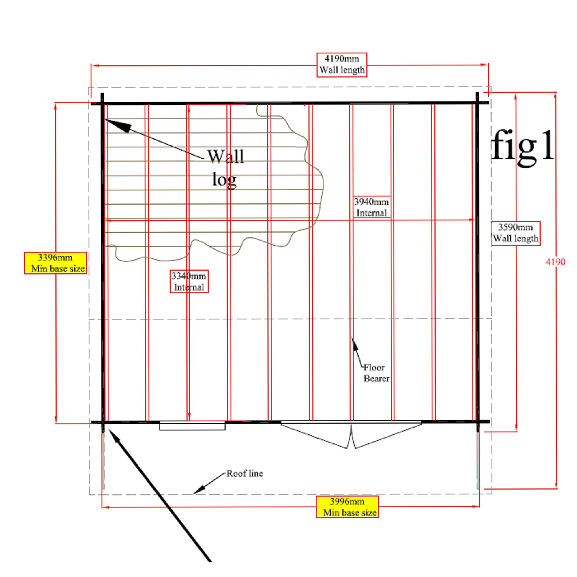Shire Marlborough 12x14 Toughened Glass Apex Tongue & Groove Wooden Cabin - Base Not Included 9 Shire Marlborough 12x14 Toughened Glass Apex Tongue & Groove Wooden Cabin - Base Not Included - Image 7