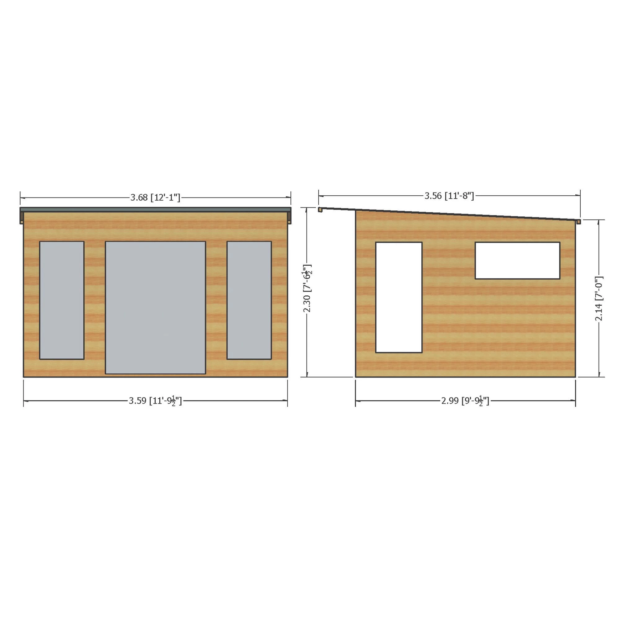 Shire Miami Gym 12x10 Pent Shiplap Wooden Summer House 4 Shire Miami Gym 12x10 Pent Shiplap Wooden Summer House - Image 2