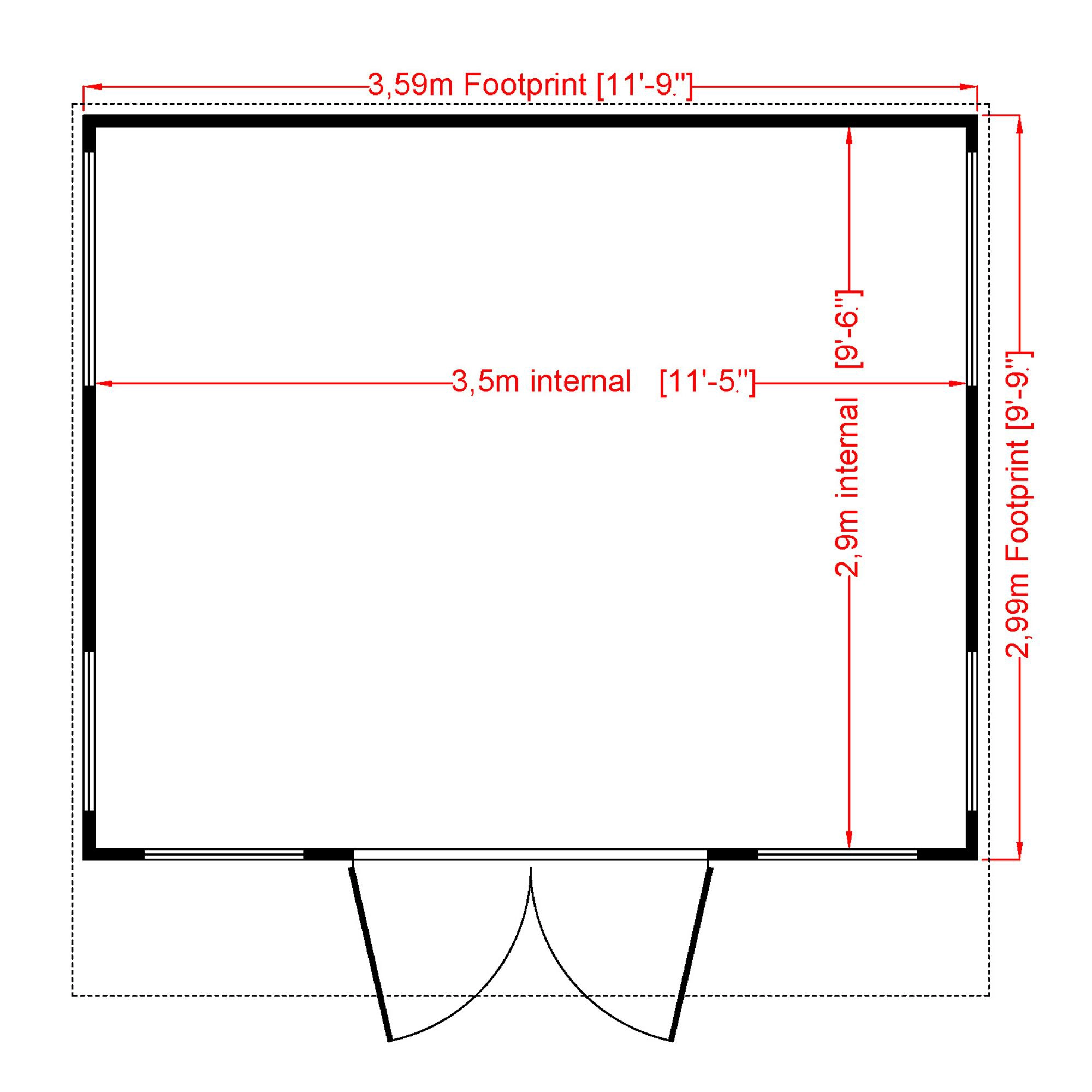 Shire Miami Gym 12x10 Pent Shiplap Wooden Summer House 5 Shire Miami Gym 12x10 Pent Shiplap Wooden Summer House - Image 3