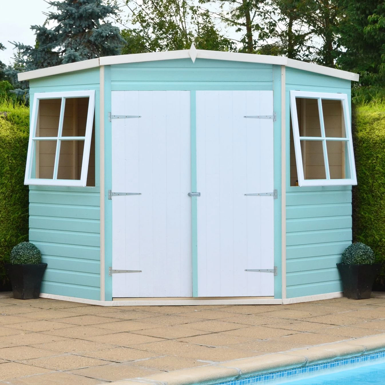 Shire Murrow 7x7 Ft Pent Shiplap Wooden 2 Door 2 Windows Shed With Floor - Assembly Service Included 9 Shire Murrow 7x7 Ft Pent Shiplap Wooden 2 Door 2 Windows Shed With Floor - Assembly Service Included - Image 7