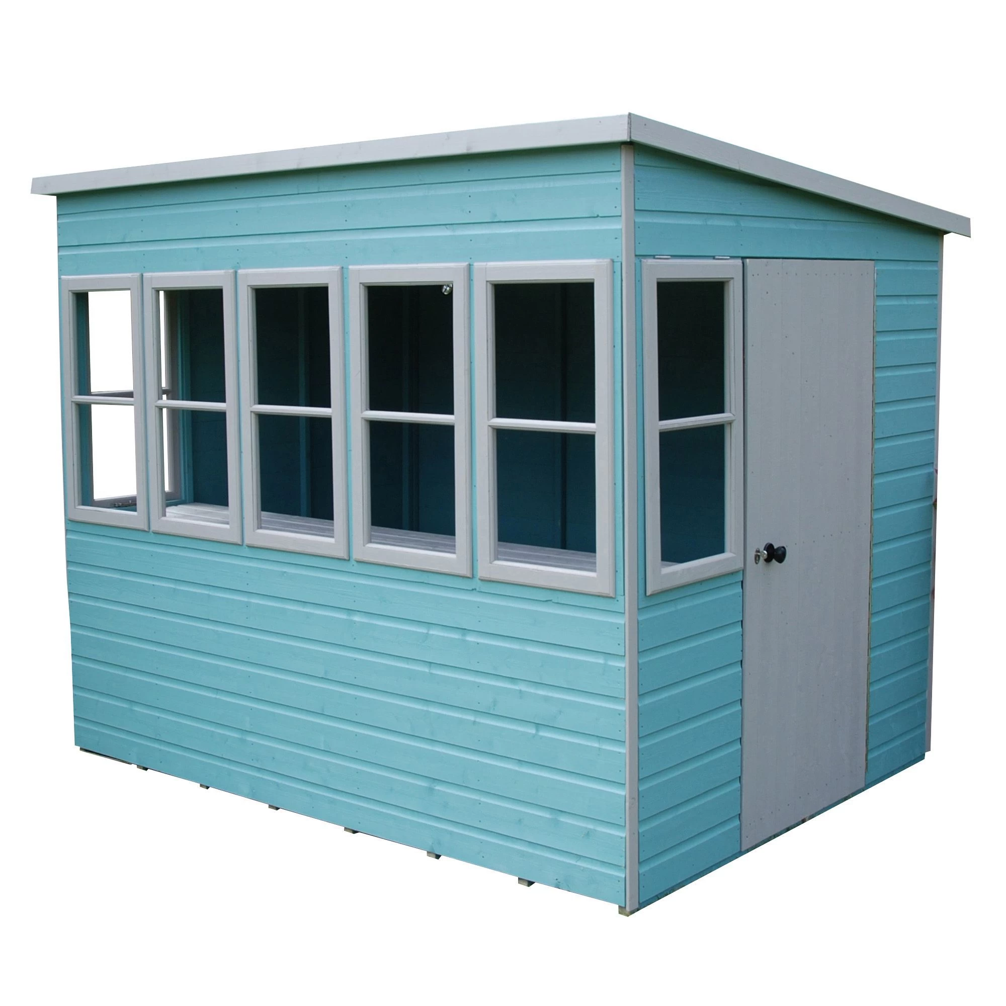 Shire Sun 8x8 Glass Pent Shiplap Wooden Summer House - Base Not Included 3 Shire Sun 8x8 Glass Pent Shiplap Wooden Summer House - Base Not Included