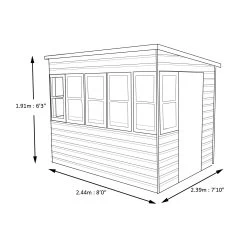 Shire Sun 8x8 Glass Pent Shiplap Wooden Summer House - Base Not Included 20 Shire Sun 8x8 Glass Pent Shiplap Wooden Summer House - Base Not Included -Gardens and Outdoor Stores shire sun 8x8 glass pent shiplap wooden summer house base not included5019804112029 01t
