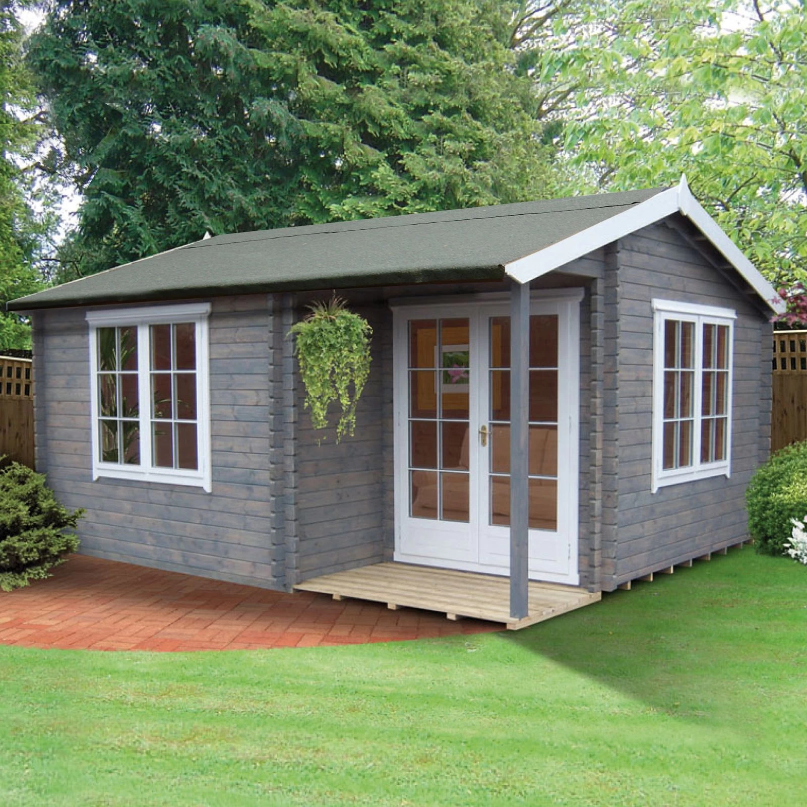 Shire Twyford 14x17 Glass Apex Tongue & Groove Wooden Cabin - Base Not Included 11 Shire Twyford 14x17 Glass Apex Tongue & Groove Wooden Cabin - Base Not Included - Image 9
