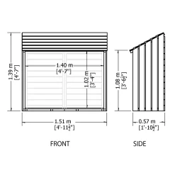 Shire Wooden 5x2 Log Store -Gardens and Outdoor Stores shire wooden 5x2 log store5060490130347 01t bq