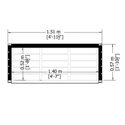 Shire Wooden 5x2 Log Store -Gardens and Outdoor Stores shire wooden 5x2 log store5060490130347 02t bq