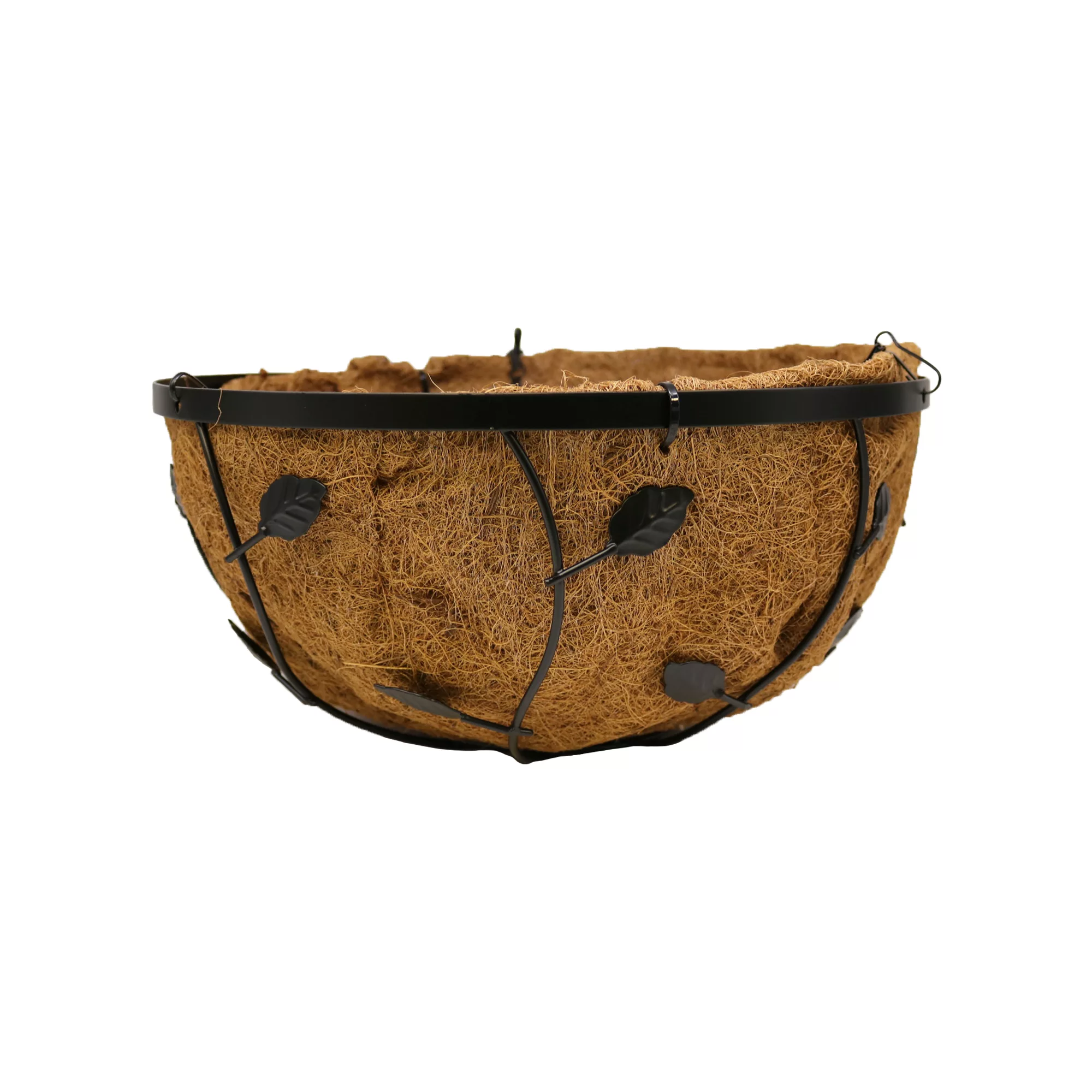 Smart Garden Leaf Natural Round Coco Liner Hanging Basket, 35cm 3 Smart Garden Leaf Natural Round Coco Liner Hanging Basket, 35cm