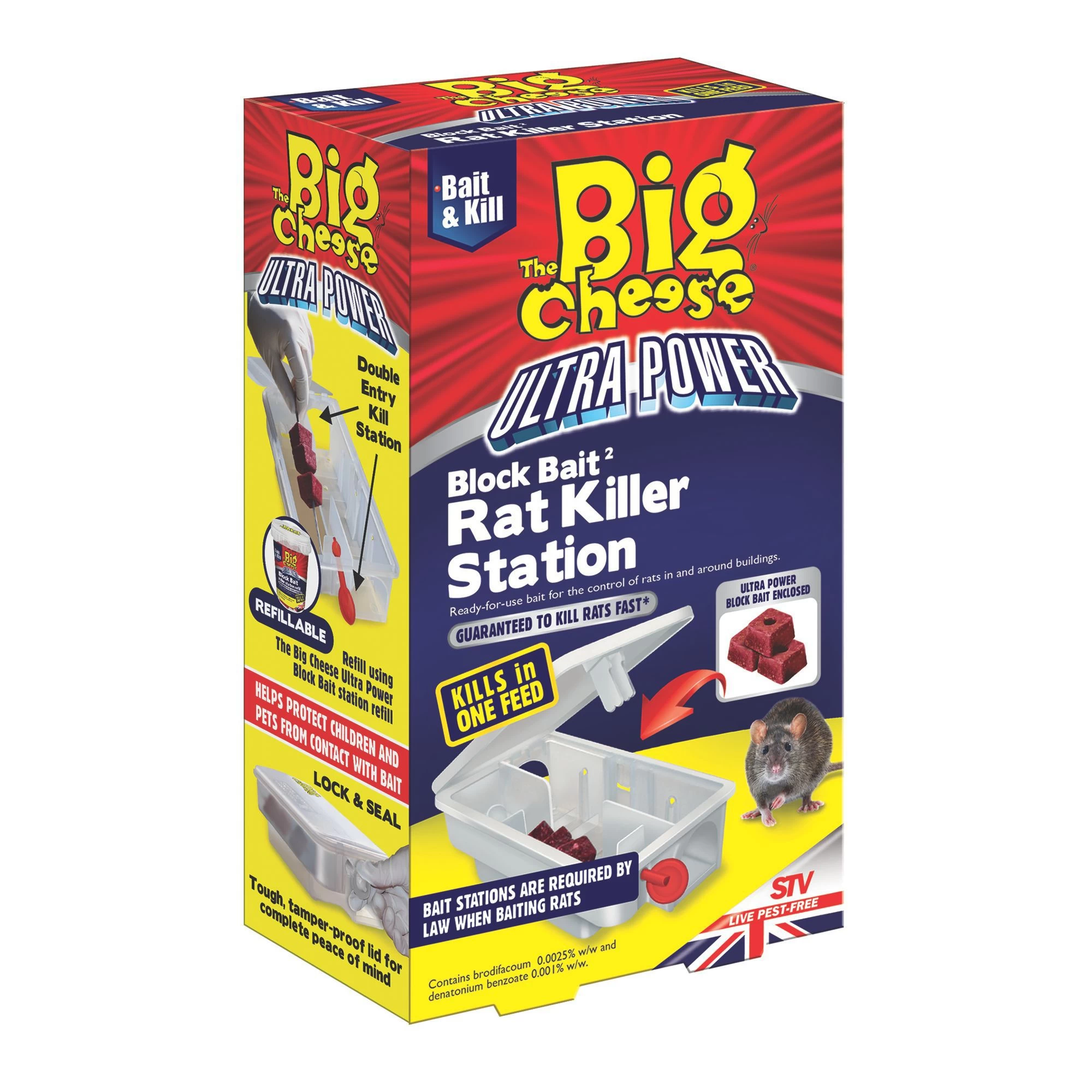 The Big Cheese Rat Ultra Power Block Killer Bait Station 3 The Big Cheese Rat Ultra Power Block Killer Bait Station