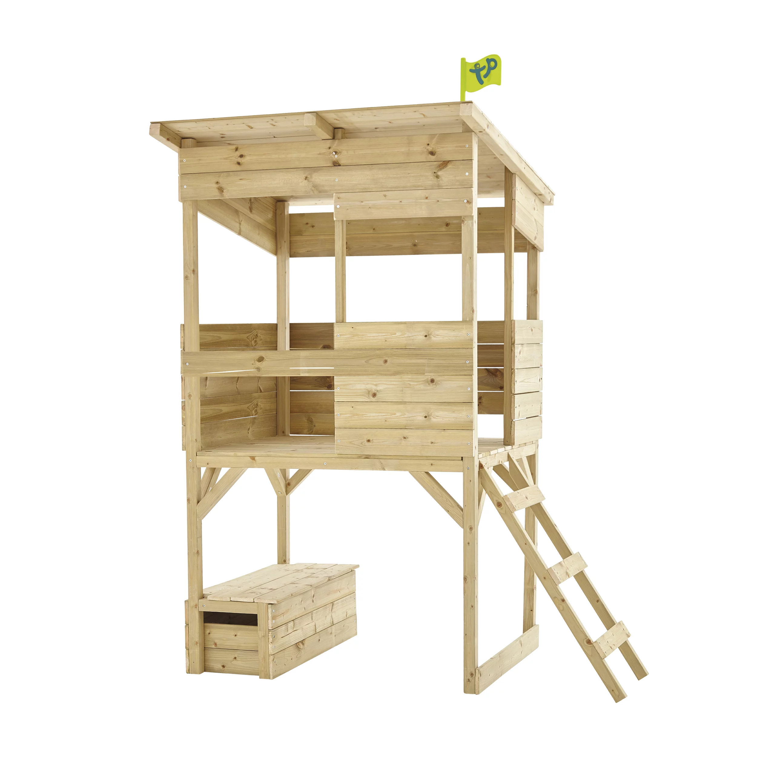 TP Toys 5.5x8 Treetops Wood Tower Playhouse Assembly Required 5 TP Toys 5.5x8 Treetops Wood Tower Playhouse Assembly Required - Image 3