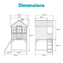 TP Toys 7.5x5 Hill Top Timber Tower Slide Playhouse Assembly Required -Gardens and Outdoor Stores tp toys 7 5x5 hill top timber tower slide playhouse assembly required5021854803185 01t bq