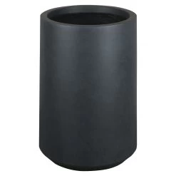 Verve Ammer Dark Grey Fibreclay Circular Plant Pot (Dia)37cm