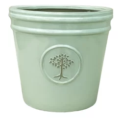 Verve Barcău Olive Ceramic Conical Plant Pot (Dia)20cm