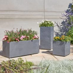 Verve Durdica Dark Grey Plastic Rectangular Trough 7 Verve Durdica Dark Grey Plastic Rectangular Trough -Gardens and Outdoor Stores verve durdica dark grey plastic rectangular trough3663602700234 03bq
