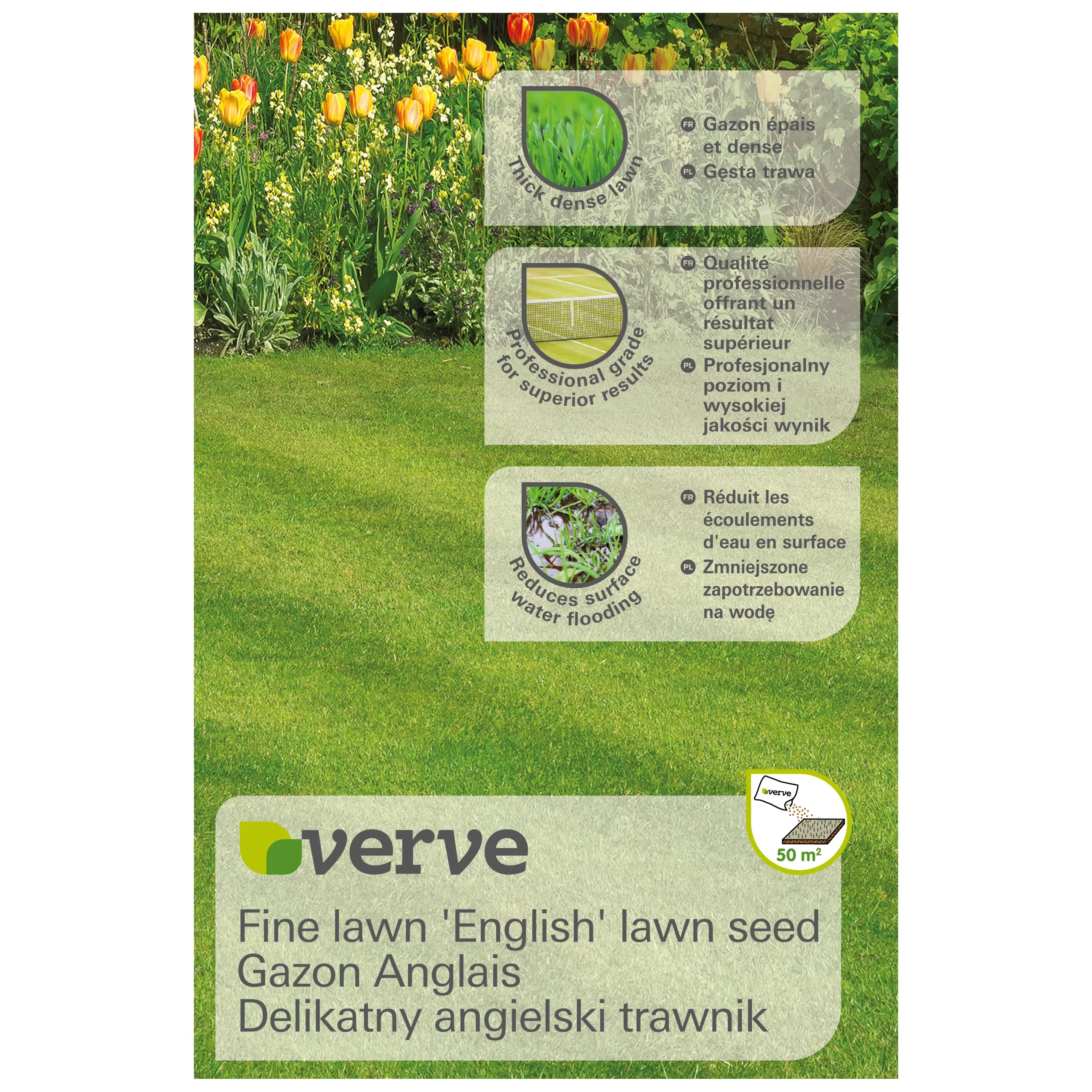 Verve Fine English Grass Seeds, 1.25kg 3 Verve Fine English Grass Seeds, 1.25kg