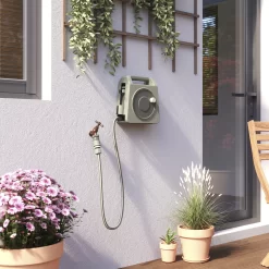 Verve Freestanding Manual Hose Reel Set (L)10m -Gardens and Outdoor Stores verve freestanding manual hose reel set l 10m5059340250946 03i