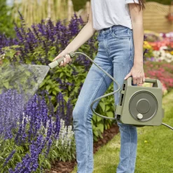 Verve Freestanding Manual Hose Reel Set (L)10m -Gardens and Outdoor Stores verve freestanding manual hose reel set l 10m5059340250946 04i