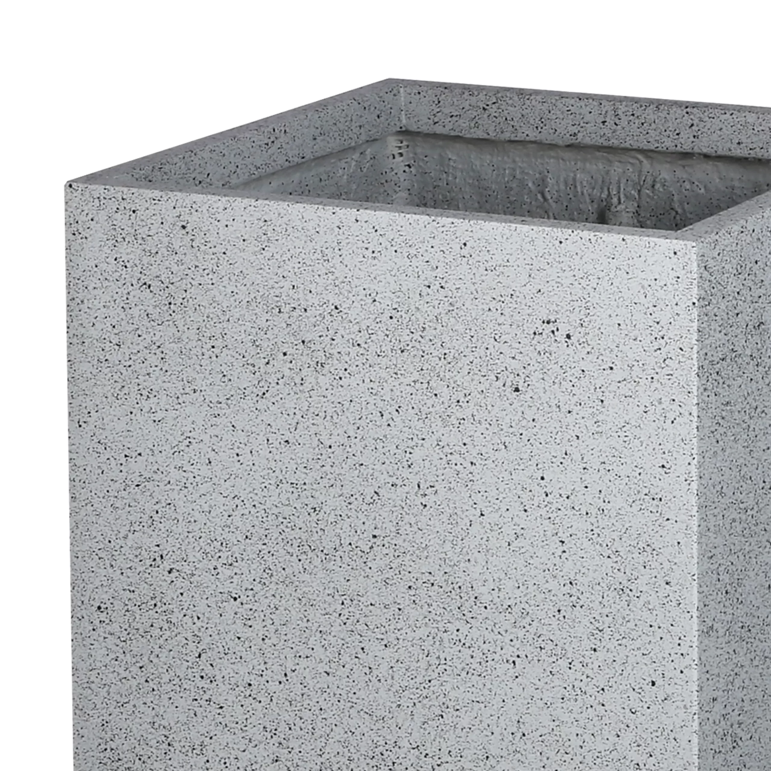 Verve Gray Square Planter (W) 31cm X (H) 80cm 4 Verve Gray Square Planter (W) 31cm X (H) 80cm - Image 2