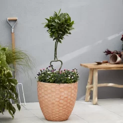Verve Gudenå Natural Terracotta Honeycomb Circular Plant Pot (Dia)32cm -Gardens and Outdoor Stores verve gudena natural terracotta honeycomb circular plant pot dia 32cm5059340327624 01i