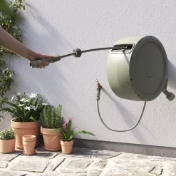 Verve Wall-mounted Auto Hose Reel Set (L)35m -Gardens and Outdoor Stores verve wall mounted auto hose reel set l 35m5059340250977 03i 1
