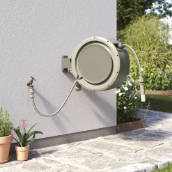 Verve Wall-mounted Manual Hose Reel Set (L)40m -Gardens and Outdoor Stores verve wall mounted manual hose reel set l 40m5059340251004 01i