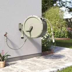 Verve Wall-mounted Manual Hose Reel Set (L)40m -Gardens and Outdoor Stores verve wall mounted manual hose reel set l 40m5059340251004 04i