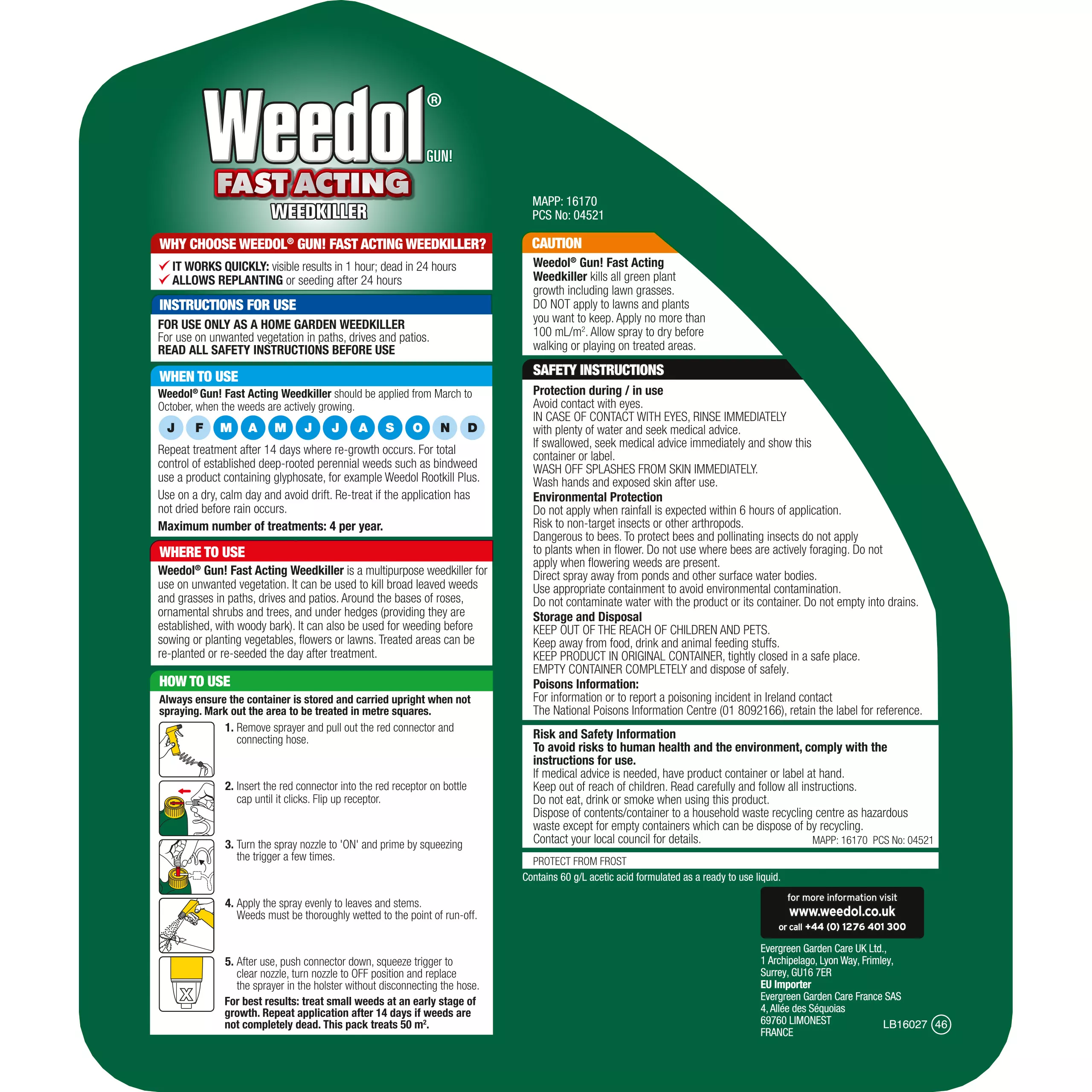 Weedol Fast Acting Weed Killer 3L 3.28kg 4 Weedol Fast Acting Weed Killer 3L 3.28kg - Image 2