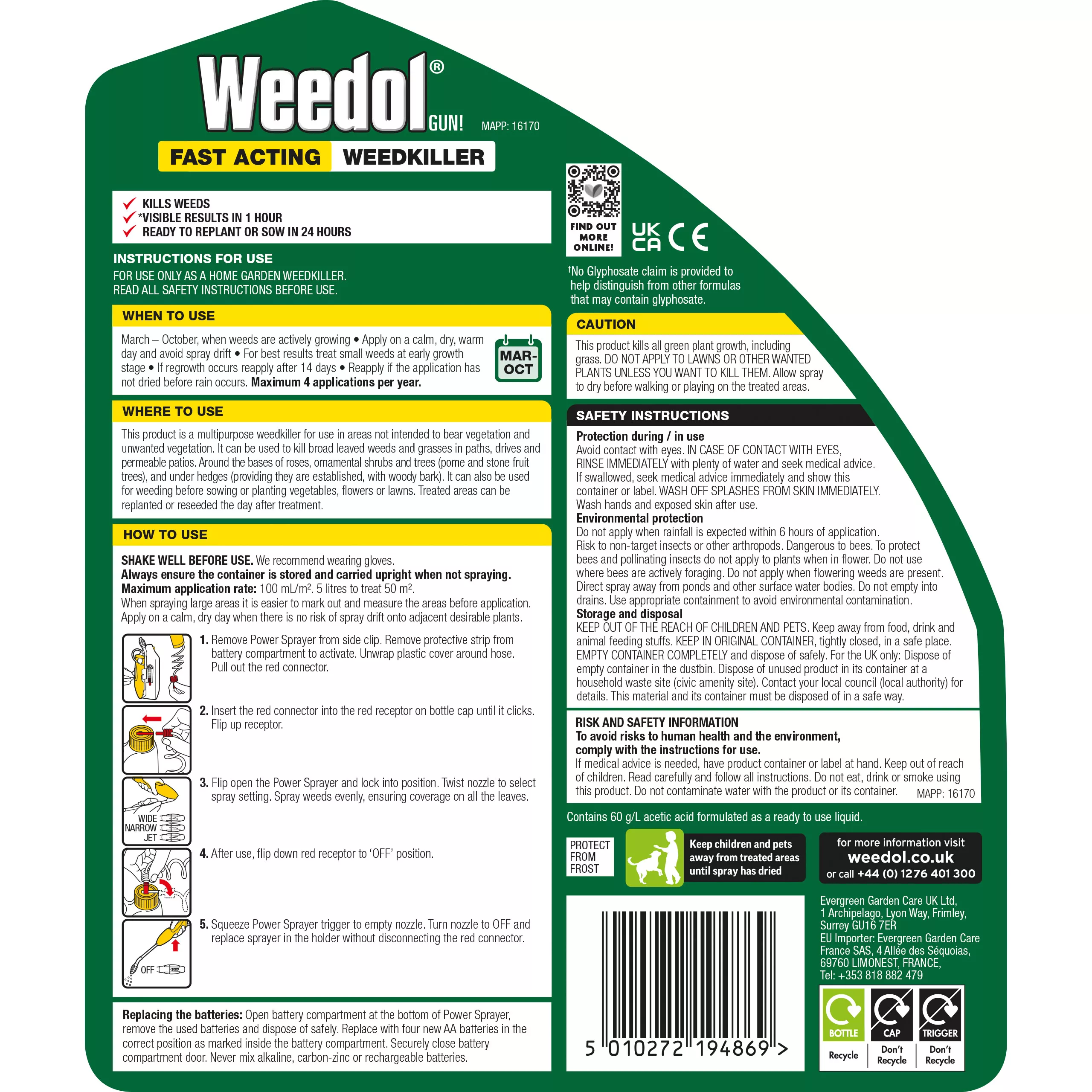Weedol Fast Acting Weed Killer 5L 4 Weedol Fast Acting Weed Killer 5L - Image 2