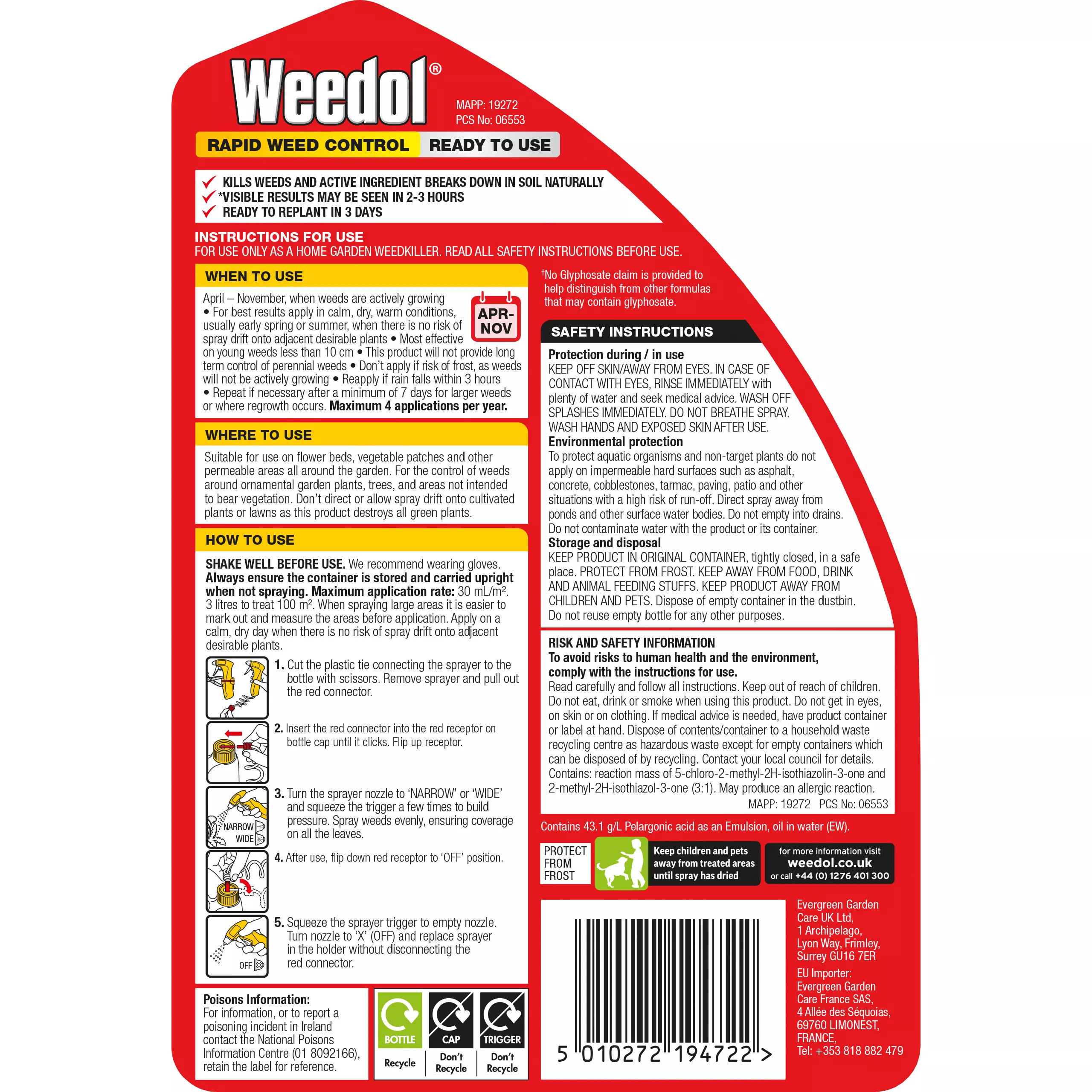 Weedol Rapid Weed Killer 3L 4 Weedol Rapid Weed Killer 3L - Image 2