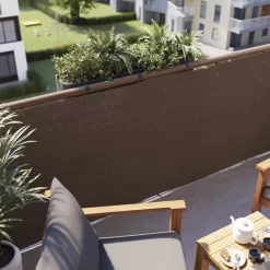 Woven Breeze Brown High-density Polyethylene (HDPE) & Woven Fibre Garden Screen (H)1m (W)3m -Gardens and Outdoor Stores woven breeze brown high density polyethylene hdpe woven fibre garden screen h 1m w 3m5059340674476 01i