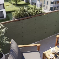 Woven Breeze Green Polyethylene (PE) Garden Screen (H)1m (W)3m -Gardens and Outdoor Stores woven breeze green polyethylene pe garden screen h 1m w 3m5059340672649 01i